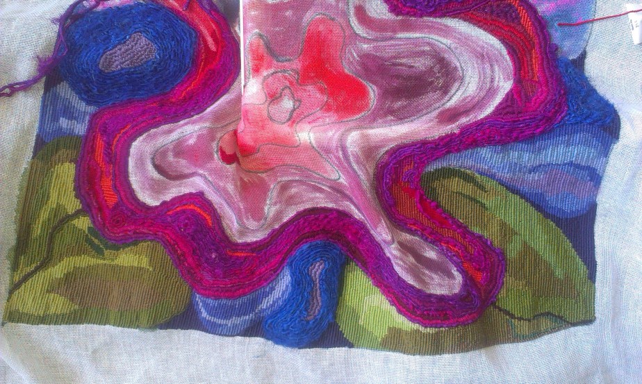 I suppose it's about a third stitched now...